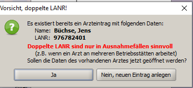 Arzt doppelt